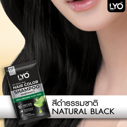 LYO Hair Color Shampoo Natural Extracts | 6 Sachets/Box
