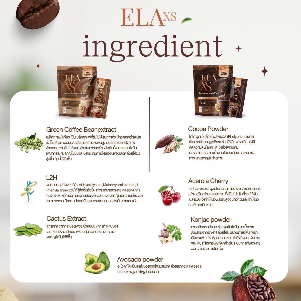 ELA XS Drink New Package Cocoa 12 Sachets