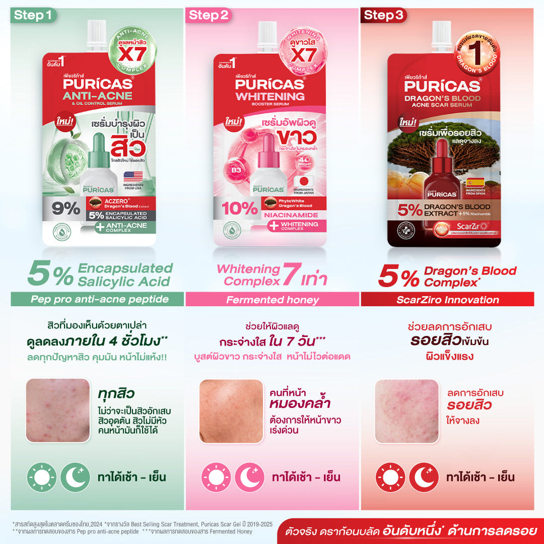 Puricas Whitening Booster Serum 7g