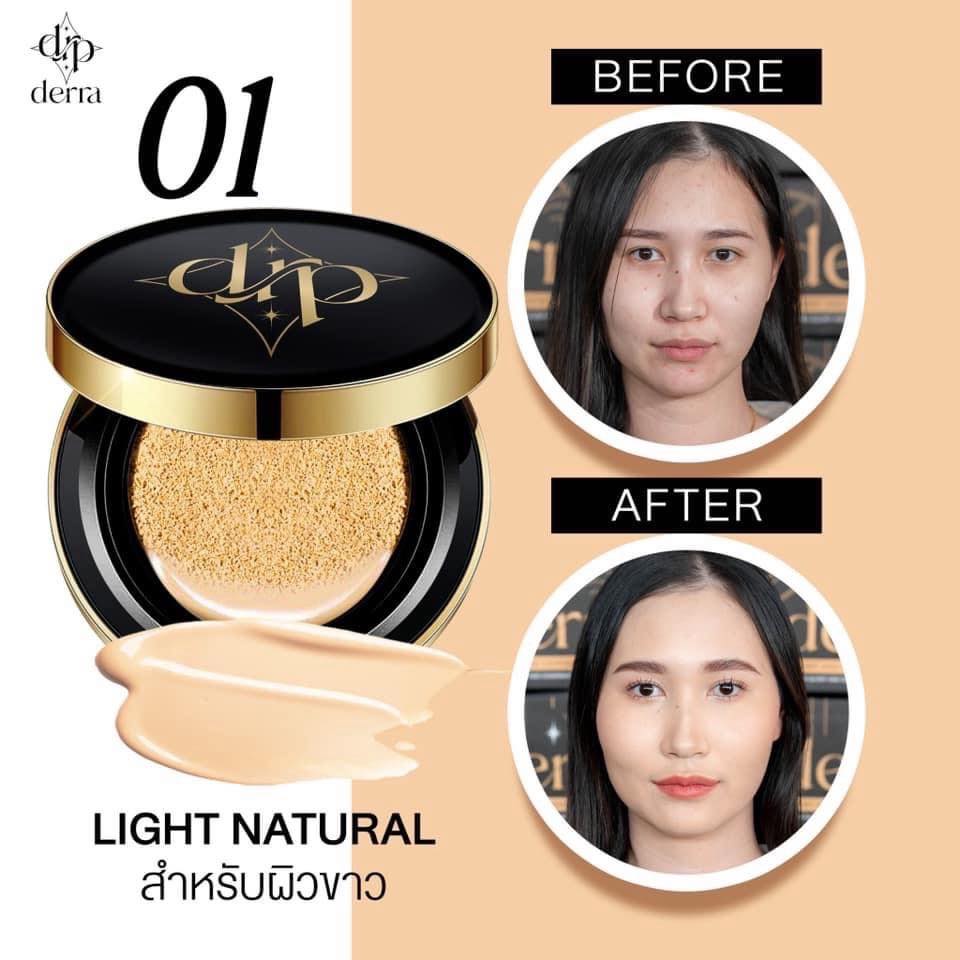 DERRA Glowy And Coverskin Cushion SPF25 PA+++