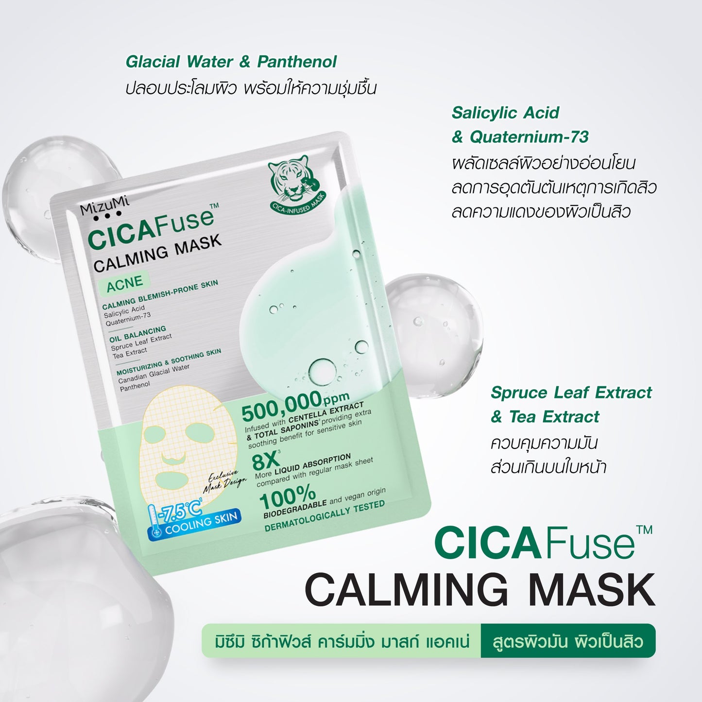 MIZUMI - CICAFuse Calming Mask Acne 1 Sheet