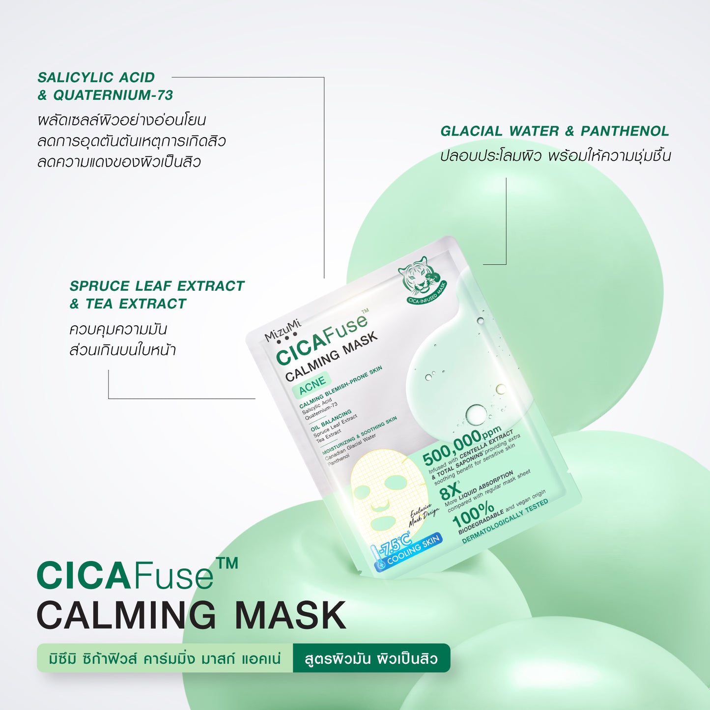 MIZUMI - CICAFuse Calming Mask Acne 1 Sheet