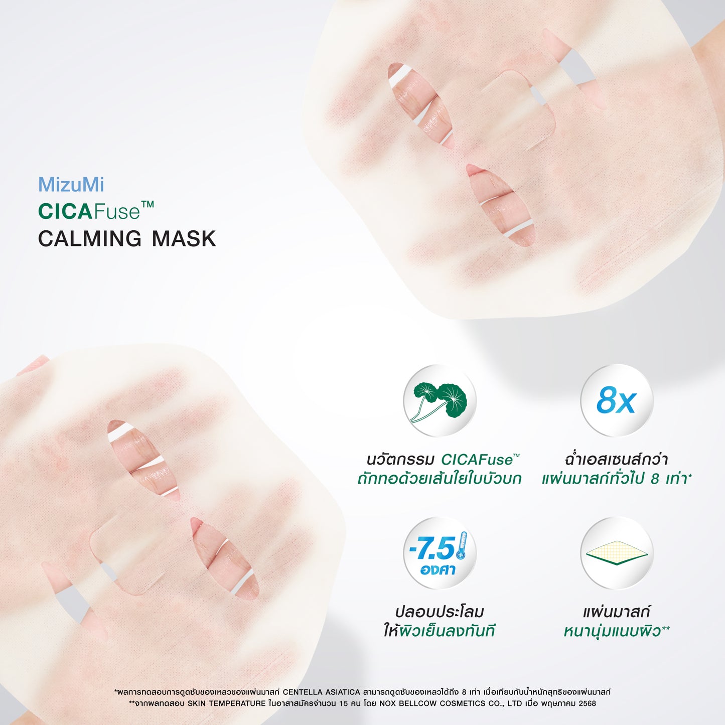 MIZUMI - CICAFuse Calming Mask White 1 Sheet