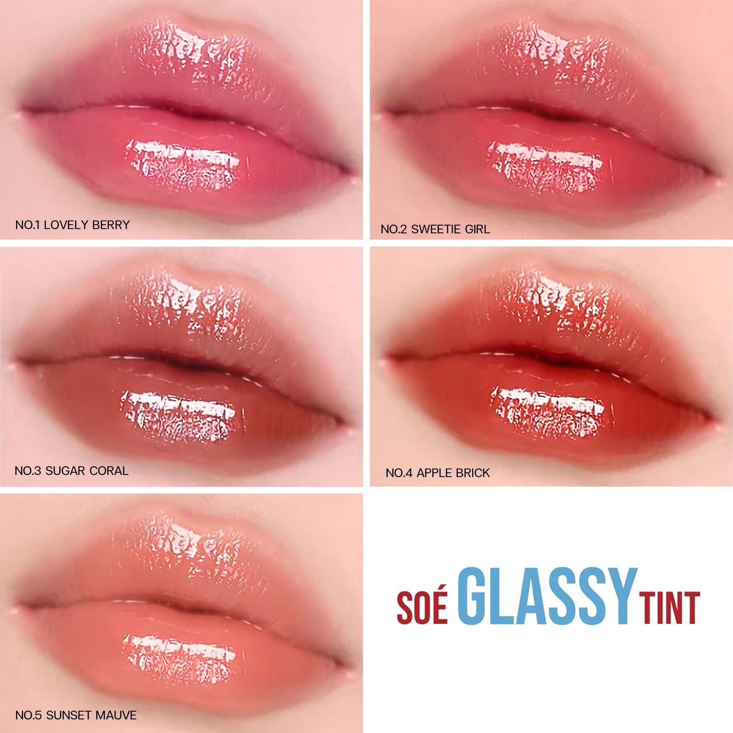Soé Glassy Tint – Vibrant Color, Long-lasting Shine!