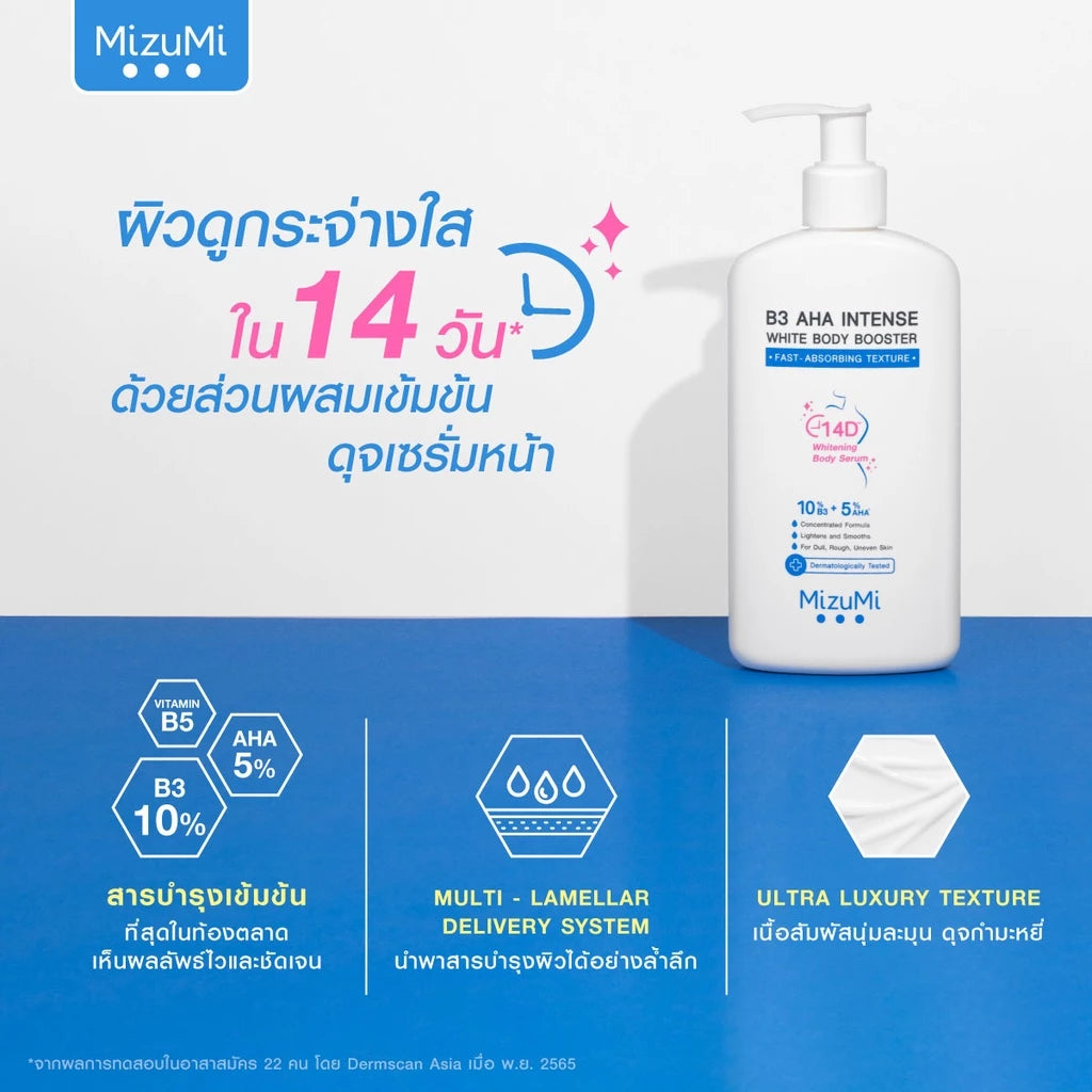 MIZUMI - B3 AHA Intense White Body Booster 250ml