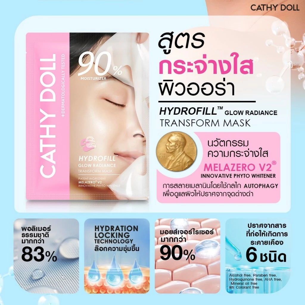 CATHY DOLL - Glow Radiance Hydrofill Transform Mask 1 Sheet
