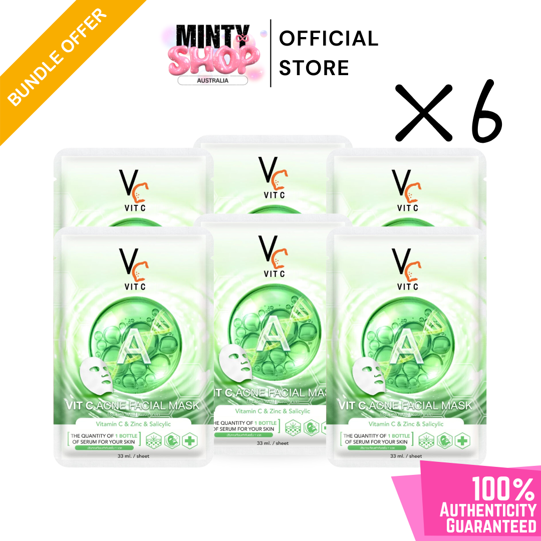 Ratcha Vit C Acne Facial Mask | Vitamin C Sheet Mask for Acne ...