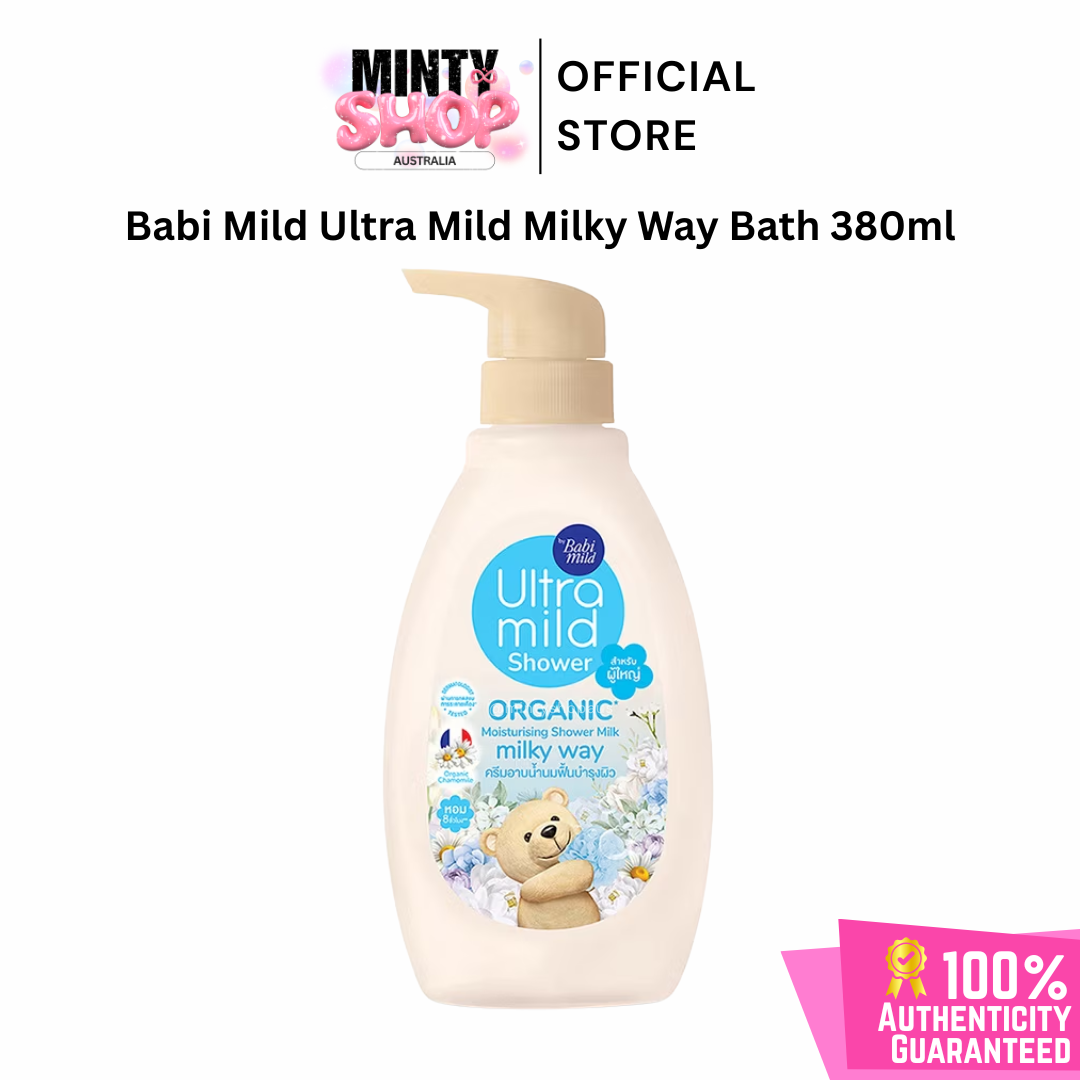 Babi Mild Ultra Mild Milky Way Bath bottle with pump on a white background
