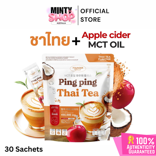Ping Ping MTC Oil Powder Thai Tea 30 Sachets