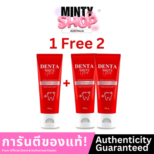 DENTA WHITE PLUS PREMIUM TOOTHPASTE 1 Free 2