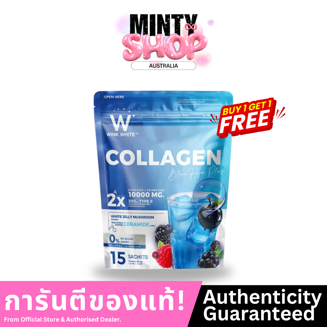 Wink White Collagen Blue HYA Plus 15 sachets Buy 1 Get 1 Free