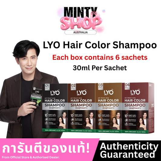 LYO Hair Color Shampoo Natural Extracts | 6 Sachets/Box