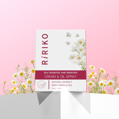 RIRIKO SILK SENSITIVE HAIR REMOVER CREAM & OIL SPRAY
