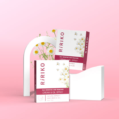RIRIKO SILK SENSITIVE HAIR REMOVER CREAM & OIL SPRAY