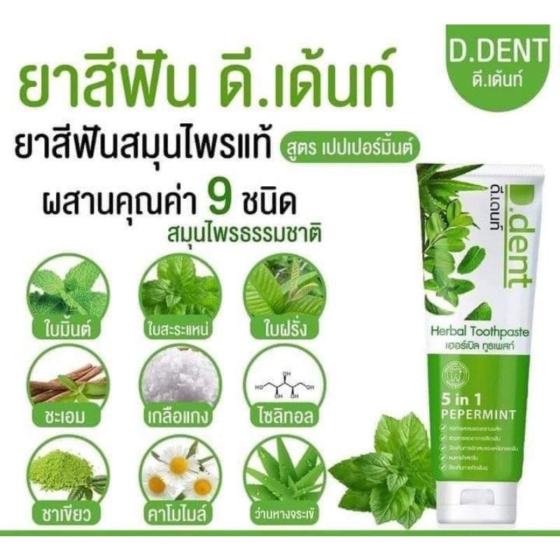 D.dent Herbal Toothpaste 100 g [Pack of 5]