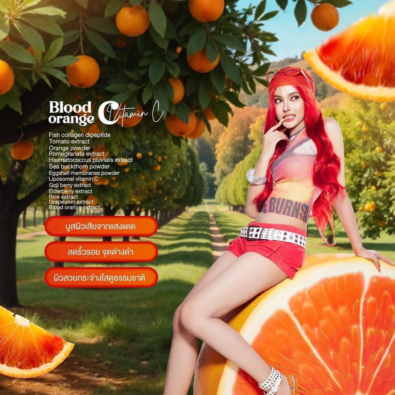 Jamsai Blood Orange C 1,000 mg. 30 Sachets