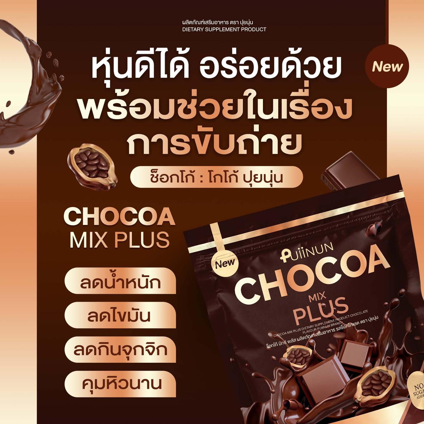 Puiinun Chocoa Mix 15 Satchels/Pack