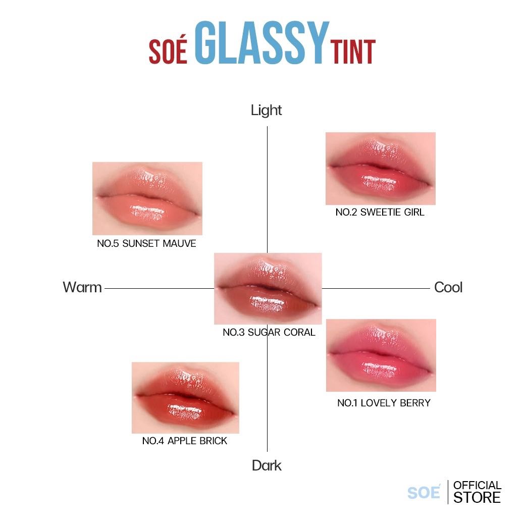 Soé Glassy Tint – Vibrant Color, Long-lasting Shine!