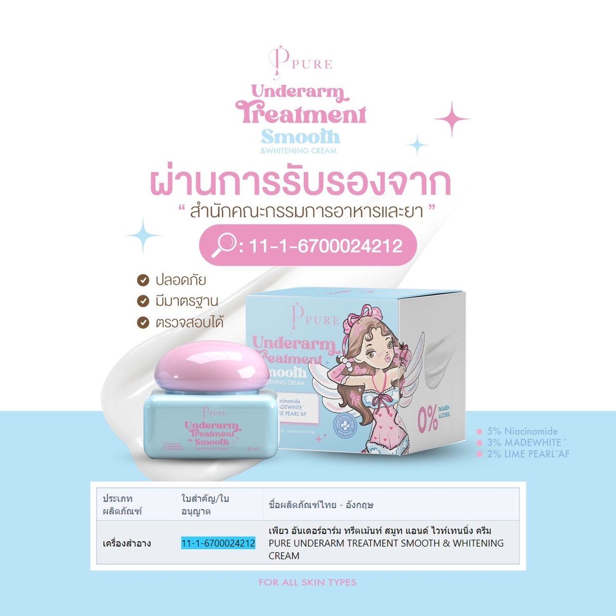 PURE Underarm Treatment Smooth 50ml