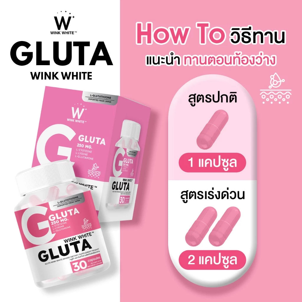 WINK WHITE GLUTA 30 Capsules Buy 1 Get 1 Free