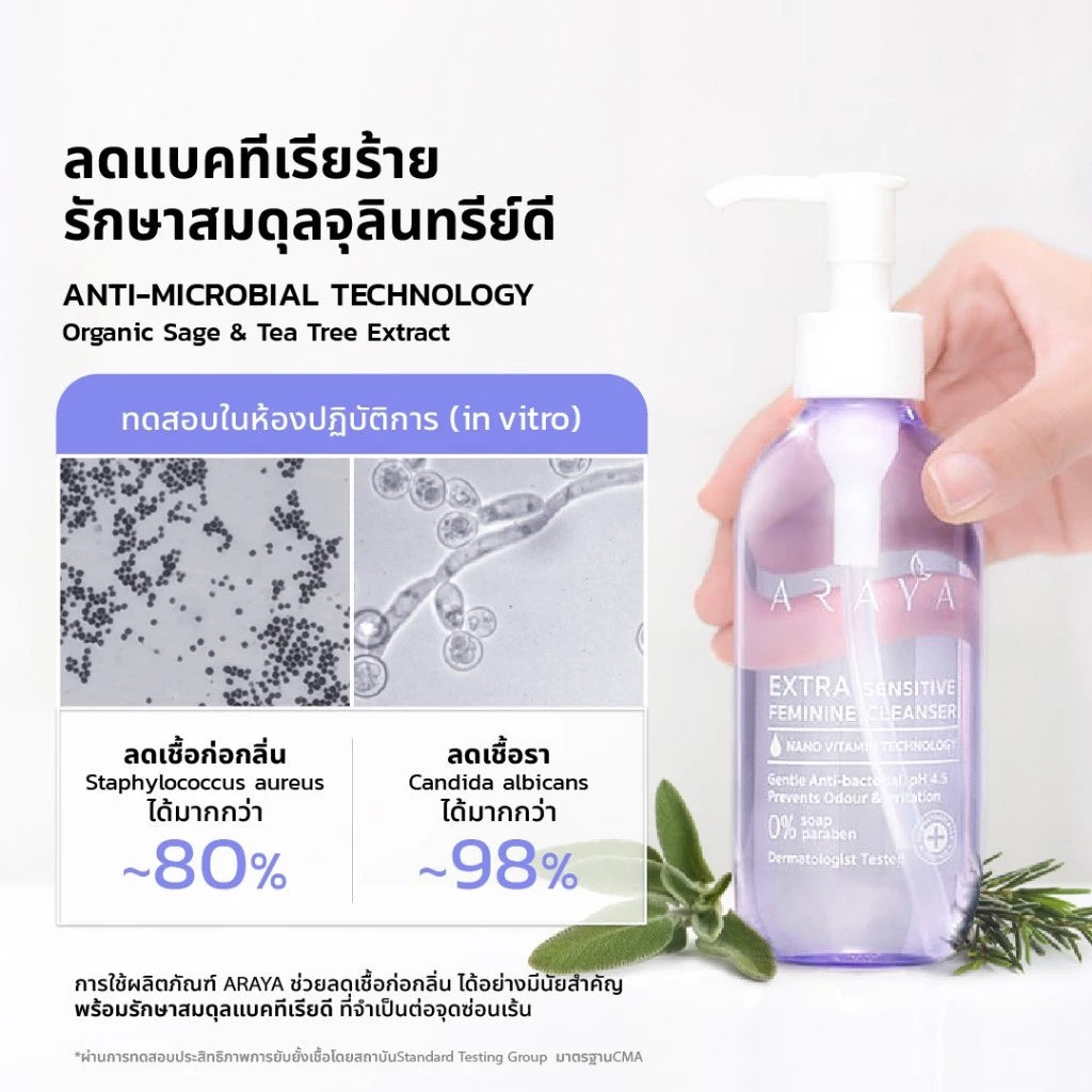 ARAYA Extra Sensitive Feminine Cleanser 200ml